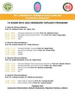 XII. Çukurova Perinatoloji Günleri 14