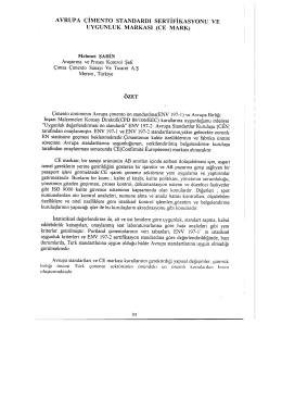 Avrupa &Ccedil;imento Standart Sertifikasyonu ve Uygunluk Markası