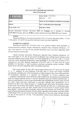 rc. KOCAELİ B&Uuml;Y&Uuml;sEı-ıiR BELEDİYEsi MECLis Rt