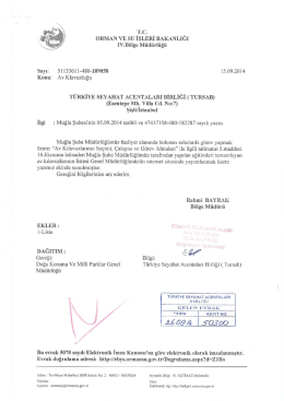 T.C. oRMAN VE sU İŞLERİ BAKANLIĞI Iv.Böıge