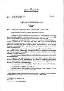 2014-1- sayılı genelge