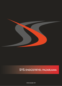 Sys Yapı Katalog - SYS End&uuml;striyel Pazarlama Yapı San. Tic. Ltd. Şti.