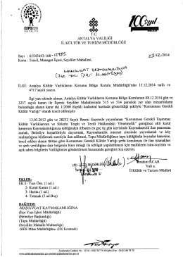 İL K&Uuml;LT&Uuml;R VE TURİZM M&Uuml;D&Uuml;RL&Uuml;Ğ&Uuml;