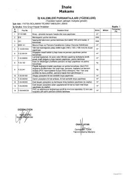 İhale - Ordu Valiliği