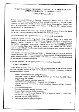 Toplantı Tutanağı - Ankara Sanayi Odası