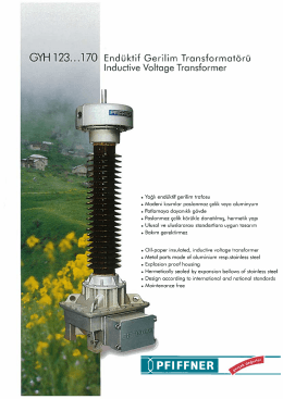 Endüktif Gerilim Transformatörleri 24…72 kV