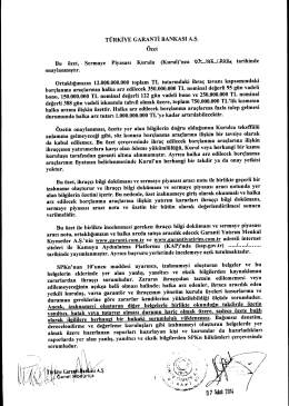 TÜRKİYE GARANTİ BANKASI A.ş.