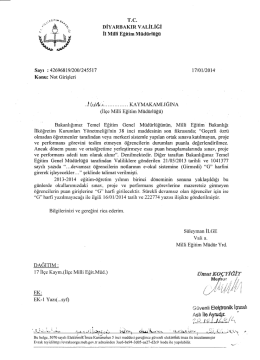 T.c. DİYARBAKIR VALİLİĞİ İı Miıı&icirc; Eğitim M&uuml;d&uuml;rl&uuml;ğ&uuml;