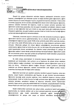 WE BÜYÜK MİLLET MEcLisi BAŞKANLIĞINA