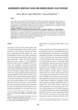 anoreksiya nervoza tanılı bir erkek ergen: olgu