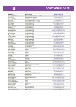 öĞRErMEN BİLGİLERİ