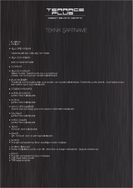 Teknik Şartname
