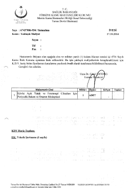 TC SAĞLIK BAKANLIĞI TÜRKİYE KAMU HASTANELERİ KURUMU