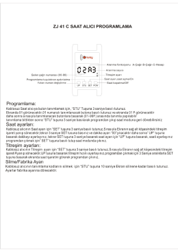 ZJ-41C Alıcı Saat Kullanım Kılavuzu