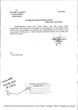 T.c. İSTANBUL ANADOLU - ı 04/12/2014 3. İCRA DAIREsI zoıs/sı