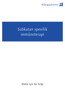 "Subkutan spesifik immünoterapi".