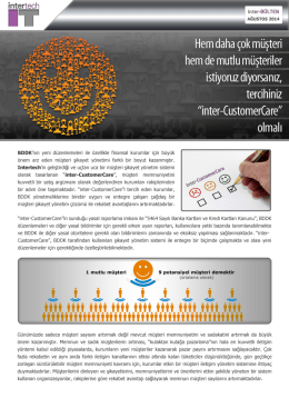 15/08/2014 - Intertech Bilgi İşlem ve Pazarlama Ticaret A.Ş.
