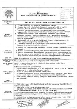 Teknik Şartname - İstanbul &Uuml;niversitesi