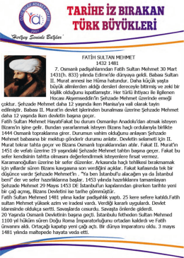 TARİHE İZ BIRAKAN TURK BUYUKLERI