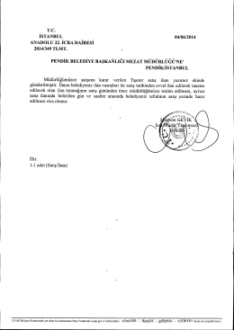 T.c. İSTANBUL 04/06/2014 ANADOLU 22. İCRA DAİRESİ 2014/349
