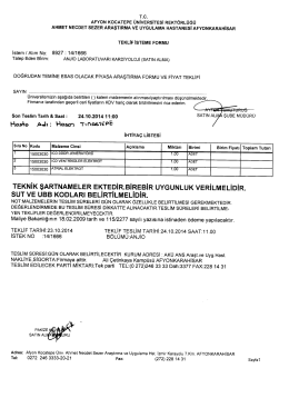 T.c. AFYON KOCATEPE &Uuml;NİVERSİTESİ REKT&Ouml;RL&Uuml;S&Uuml; AHMET