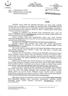 Tam sayfa fotoğraf - İzmir Halk Sağlığı M&uuml;d&uuml;rl&uuml;ğ&uuml;