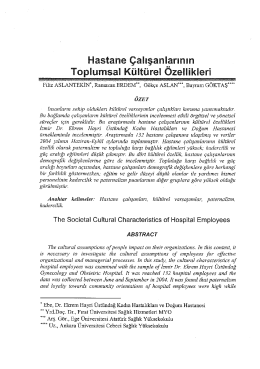 Makale - Hacettepe Sağlık İdaresi Dergisi