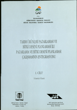 tarım &uuml;r&uuml;nleri pazarlaması ve bitki deseni planlaması ile