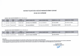 9.hayrat nöbet listesi