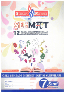 12. yarısma 7. sınıf - &Ouml;zel Şehzade Mehmet Koleji