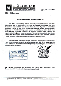 T&Uuml;RMOB - Kocaeli Serbest Muhasebeci Mali M&uuml;şavirler Odası