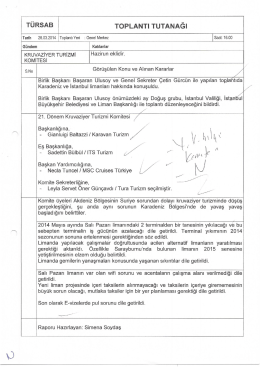 tursab toplantı tutanağı