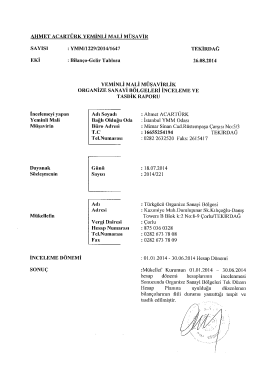 2014 Yılı - T&uuml;rkg&uuml;c&uuml; OSB