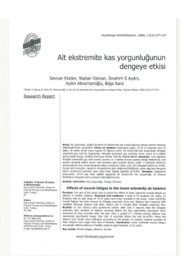 Alt ekstremite kas yorgunlugunun dengeye etkisi