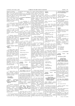 12 eyl&uuml;l 2014 sayı 1 8652 t&uuml;rkiye ticaret sicili gazetesi