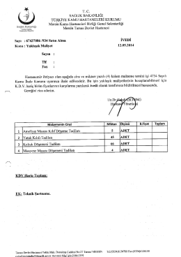 T. C. mas-maaş - Tarsus Devlet Hastanesi