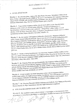 Y&ouml;netim Planı - Elit G&ouml;zde Sitesi