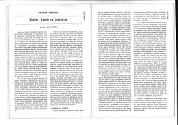 Stalin-Lenin ve Leninizm