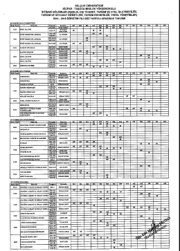 İktisadi Programlar Ara Sınav Programları