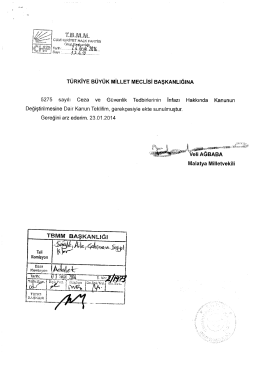 Kanun Teklifinin Metni - Türkiye Büyük Millet Meclisi