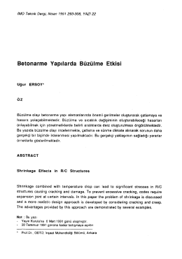 Betonarme Yapılarda B&uuml;z&uuml;lme Etkisi