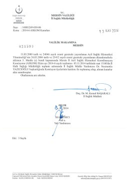 6 askom kararları - Mersin Sağlık M&uuml;d&uuml;rl&uuml;ğ&uuml;