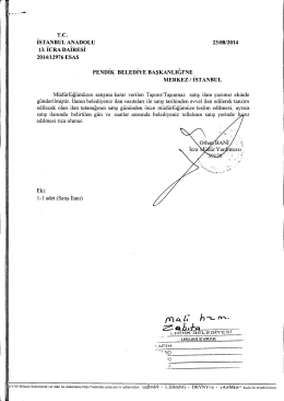 T.c. İSTANBUL ANADOLU 23/08/2014 13. İCRA DAİRESİ 2014