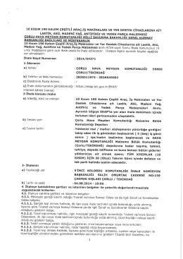 10 KISIM 190 KALEM &ccedil;EşİTLİ ARA&ccedil;,İş MAKİNALARI vE YER