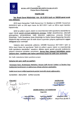 T.c BURSA BÜYÜKŞEHİR BELEDİYE BAŞKANLIĞI