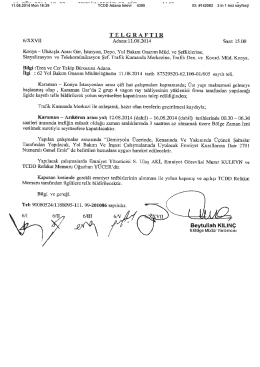 T E L G R A F T I R &Ouml;/XXVII Adana:11.08.2014 Saat