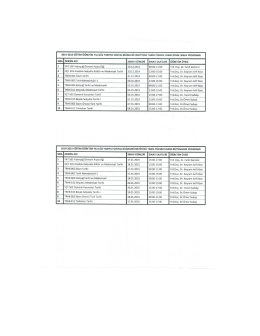TARİH ANABİLİM DALI FİNAL ve B&Uuml;T&Uuml;NLEME SINAV PROGRAMI