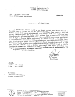 Scanned Document - Fethiye İlçe Milli Eğitim Müdürlüğü
