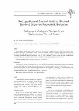 Retroperitoneal Gastrointestinal Stromal Tümörlü