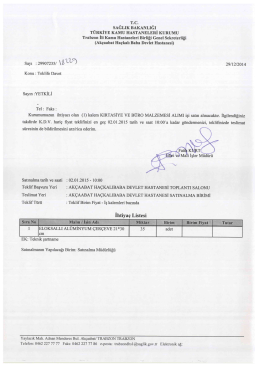 Ek 1 - ak&ccedil;aabat ha&ccedil;kalı baba devlet hastanesi